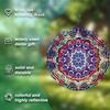 2D Spinning Metal Wind Chime Colorful Hanging Decor for Garden Window Yard Outdoor Decoration Rotating Mandala Art Wind Spinner