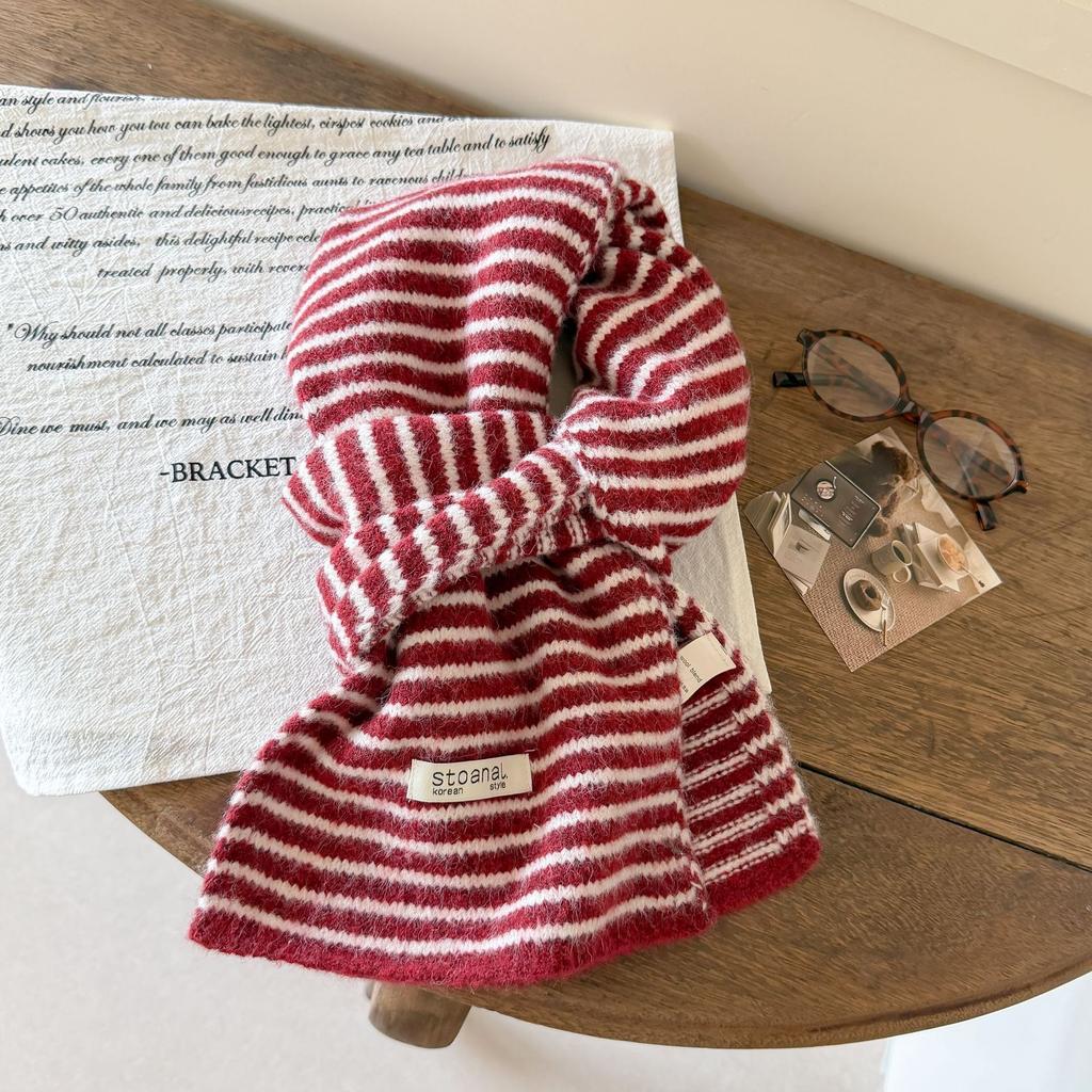 Sciarpa a righe giapponese retrò coreana moda autunno inverno sciarpa calda lavorata a maglia sciarpa per coppia
