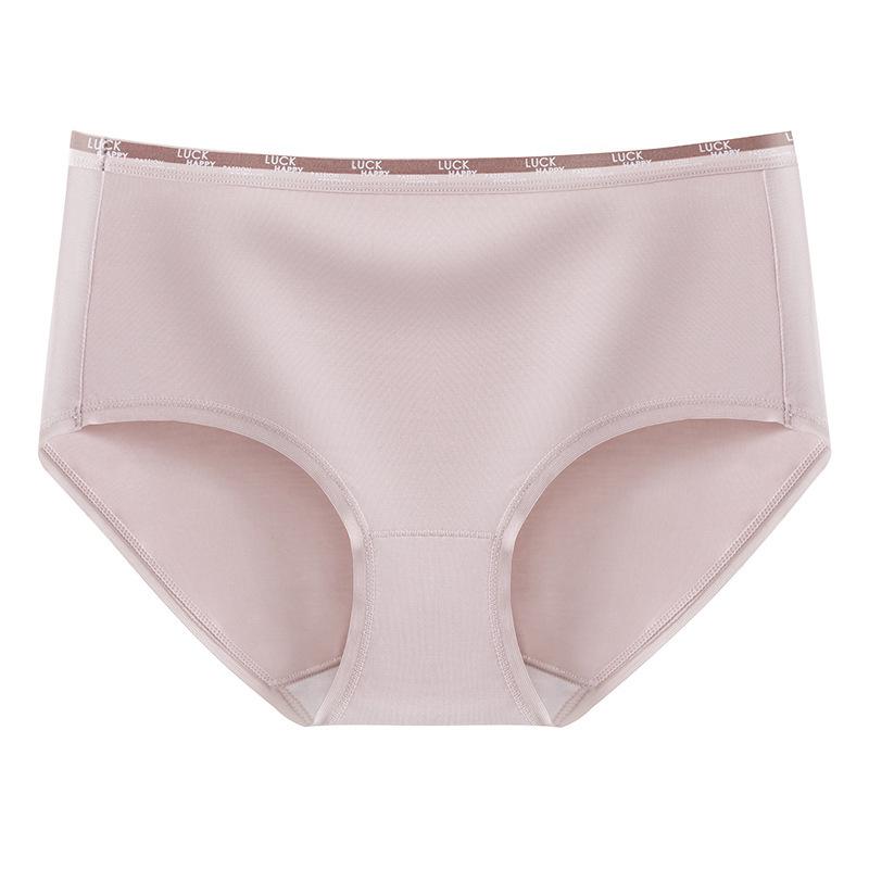 60s Modal Seamless Mid-Waist Plus Size Women's Underwear - Pure Cotton Crotch, Antibacterial, Breathable, High Elastic