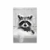 Funny Cat Bathroom Canvas Wall Art Posters Black And White Funny Animal Picture Wall Art Prints Canvas Painting Toilet Decor