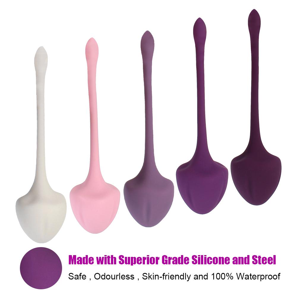 Vaginal Tight Exercise Kegel Ball 5Pcs/Set Vaginal Geisha Ball Safe Silicone No Vibrator Machine Erotic Sex Toy for Women Clitoris Stimulator