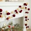 1,8M Weihnachtskugel Kunststoff Beflockt Schnurornament Amerikanischer/Europäischer Stil Tür- & Wandbehang Feiertagsdekoration