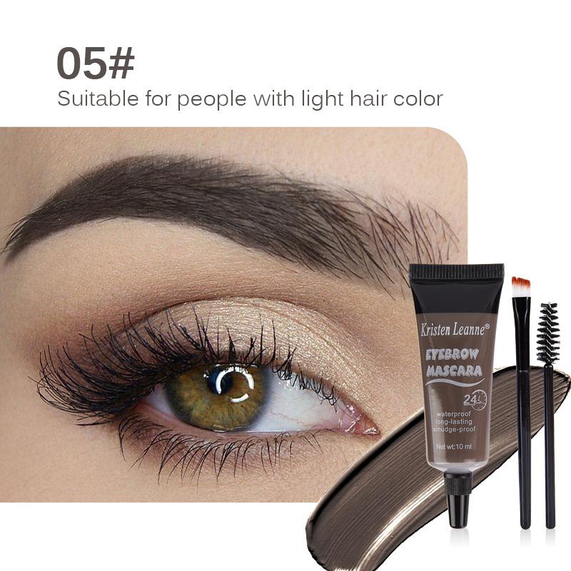 Eyebrow Mascara Waterproof Long Lasting Eyebrow Gel with Brush and Applicator Suitable for Light and Tan Hair Eyebrow Styling Makeup
