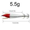 10-1pcs 5.5g Laser Luminous Squid Jig Floating Horizontal Wood Shrimp Egi Lure Bait Squid Jigging Shrimp Hook Octopus Cuttlefish