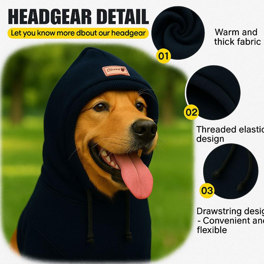 1Pc Pet Dog Warm Hat Anti Cold Calming Earmuffs Noise Proof Hat Autumn Winter Universal Pet Hoodie Headgear Windproof Hat