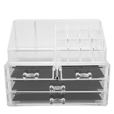 Makyaj Düzenleyici Kozmetik Saklama Sergileme Takı Toka Tutucu PC Kutu 3 Çekmeceli