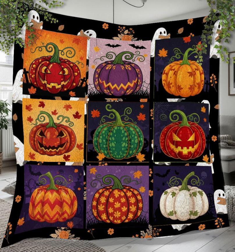 Haunted House Blanket, Gothic Spooky Halloween Throw, Cozy Fall Decor Blanket