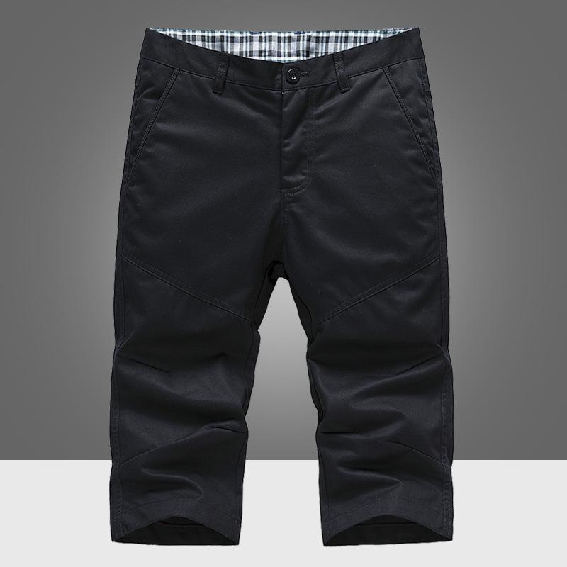 

Мужские модные шорты-карго, мужские прямые спортивные шорты, мужские летние быстросохнущие хлопковые укороченные брюки с несколькими карманами 38 чёрный