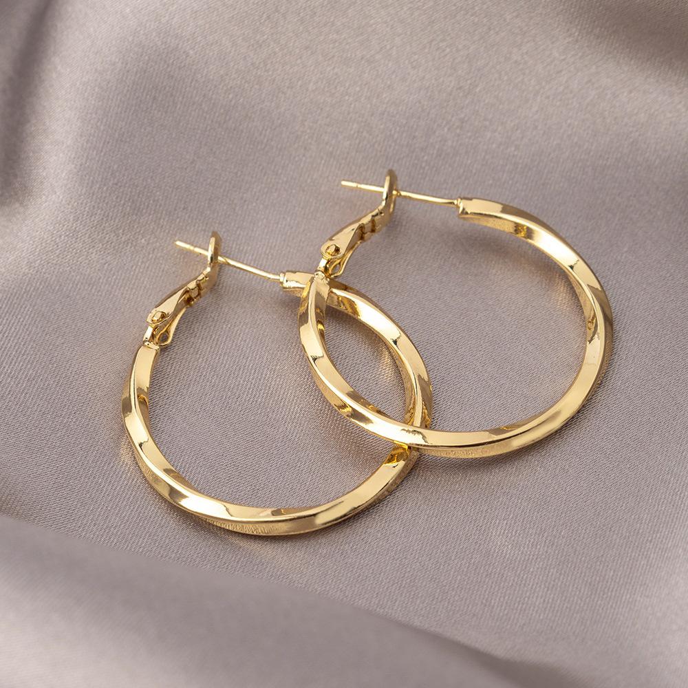 2025 Women's Möbius Hoop Earrings: Light Luxury & Nordic Retro Style