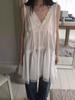 2026 Korean Lace Patchwork Sleeveless Dress for Women