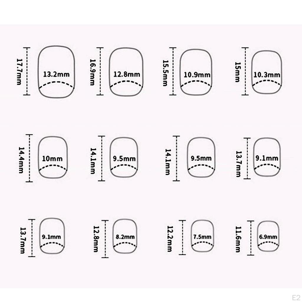 24x Press On Nails Glitter Artificial False Manicure Fake for Women Girls Year
