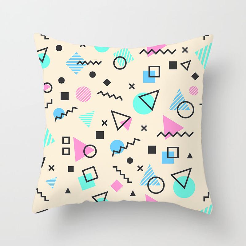 Ins Nordic Style Home Soft Decoration Gold Sofa Pillowcase Digital Printing Office Cushion Cover Pillowcase