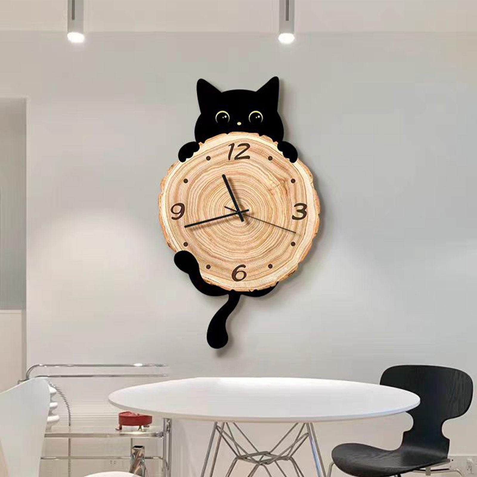 

Кошка настенные часы орнамент декоративные большие арабские цифры декор подвесной для школы 42 cm No Wave