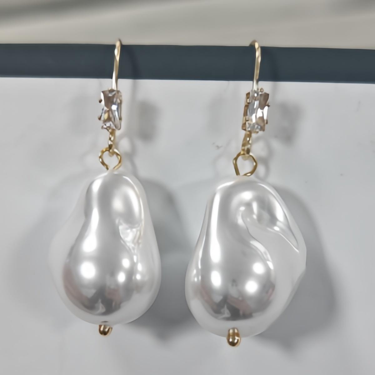 

Fashion Wedding Jewelry Earrings, Silver Pearl Earrings, Minimalist Style, Women s Earrings, The First Choice For Giving Gifts