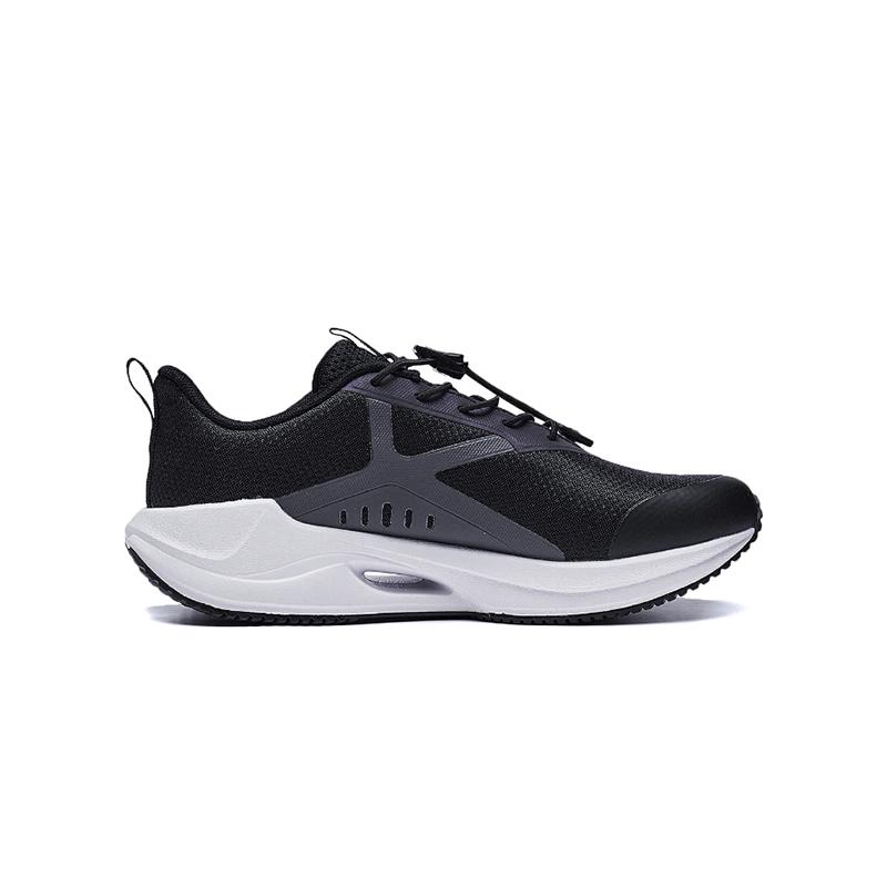Li Ning Young20 Lightweight Comfortable Non-Slip Shock Absorbing Breathable Low-Top Running Shoes Kids sneaker Black Gray YKFT046-3
