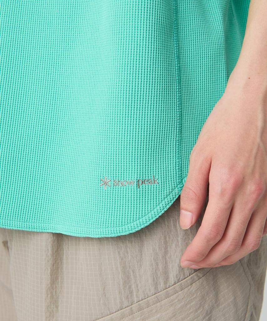 Dry Waffle Short OFF Size M [Snow Peak] T-Shirt CS-26SU012 T-shirt, Sleeve, Men's/Women's, WHITE,