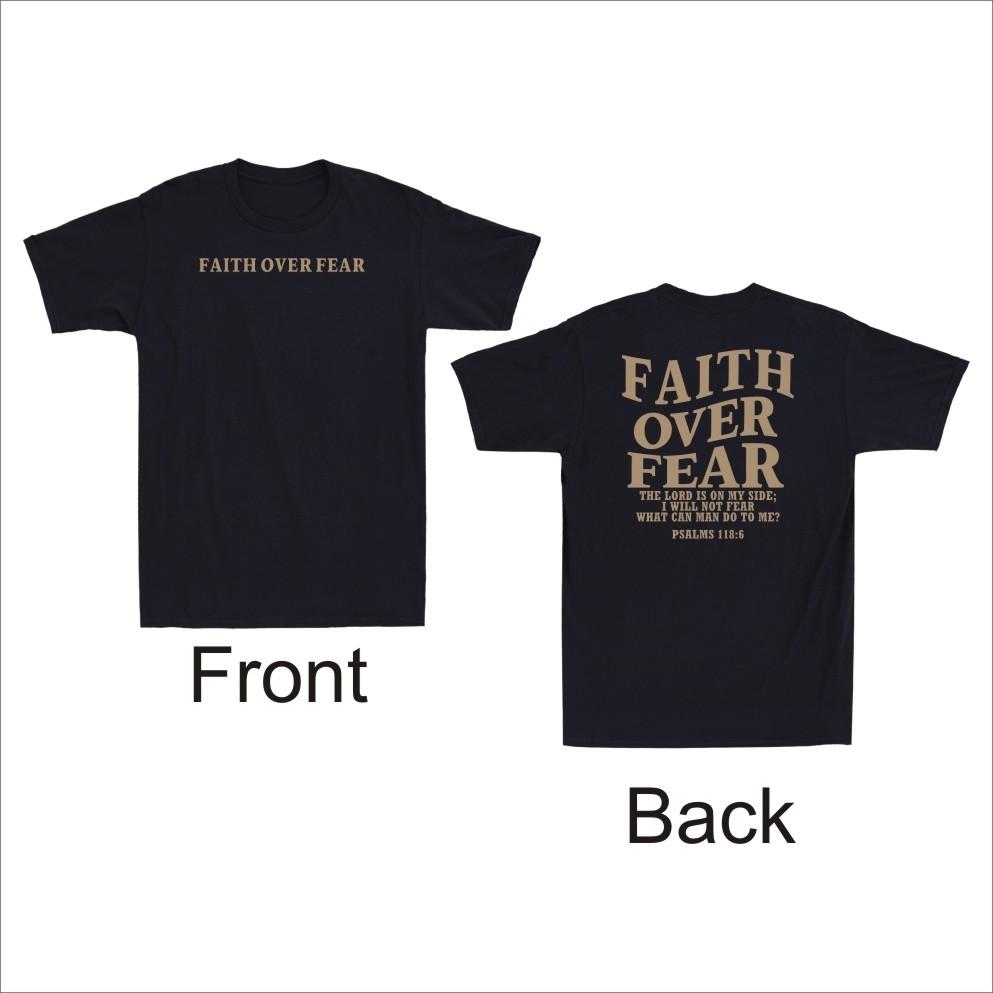 Faith The Lord Is In My Side Faith Front And Back Print Men s T-Shirt Unisex T-Shirt XXXL