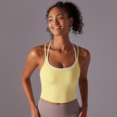 Cross Beauty Back Sports Bra Yoga Fitness Underwear Women Push Up Running Tank Top