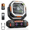 40000mAh Camping Fan Rechargeable Desktop Portable Air Circulator Wireless Ceiling Electric Fan with Power Bank LED Lighting