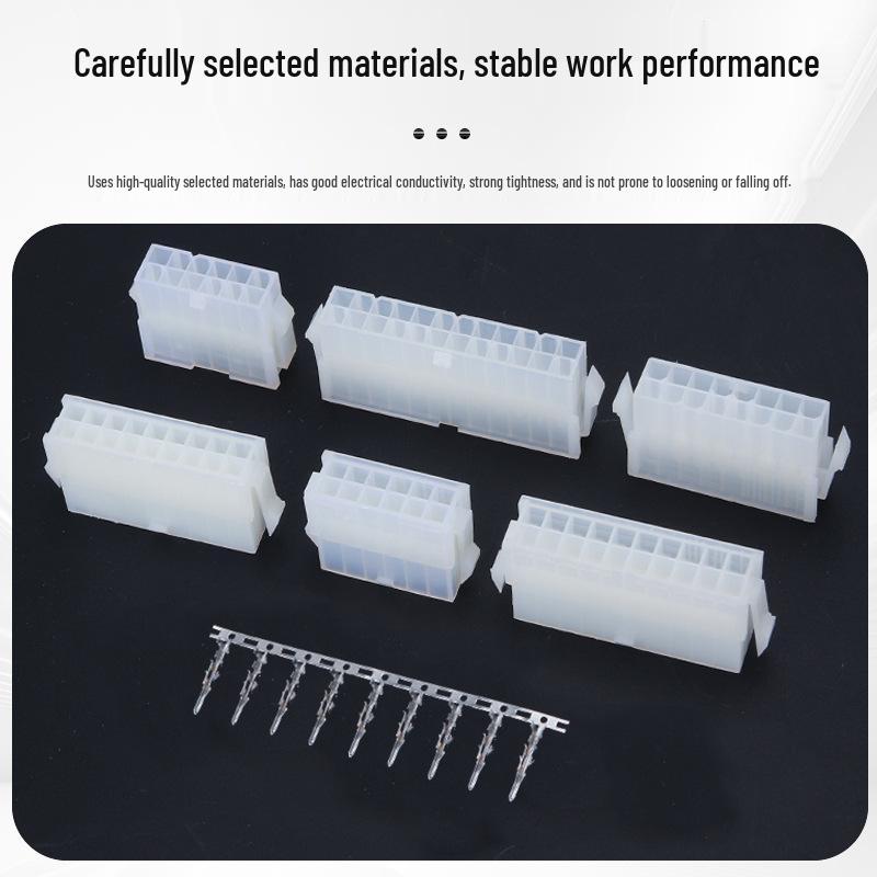 4.2mm Pitch Double Row Connector Housing, Male/Female, Transparent White, 2P/4P/6P/8P/10P/12P