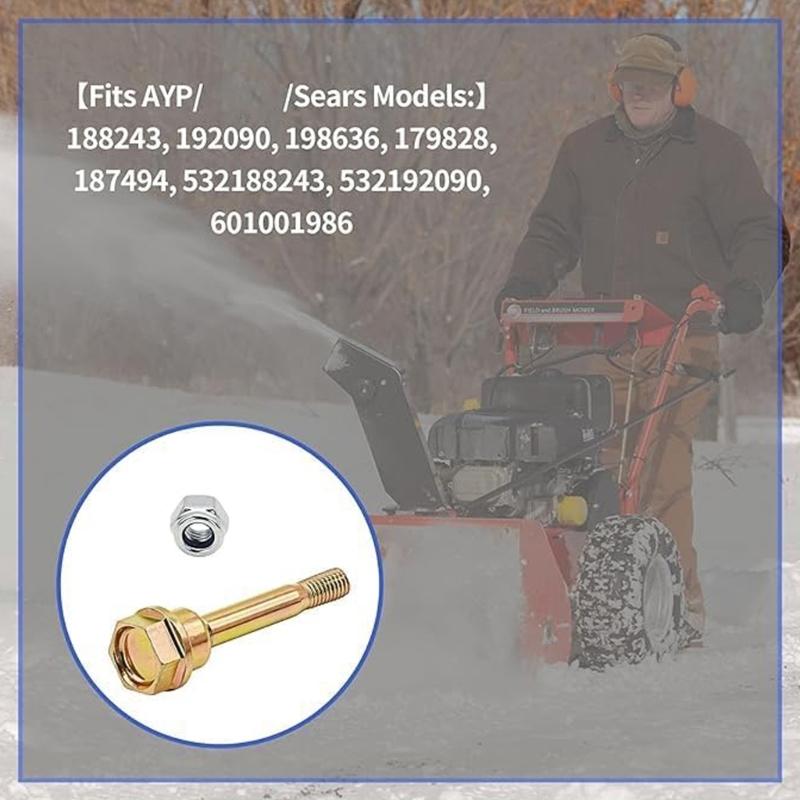 Steel Shear Pin Nut Screws Set For Snow Thrower Model PO10527 PO8527 PP1052 PP1130 PR524 PR8527 Replacement Part
