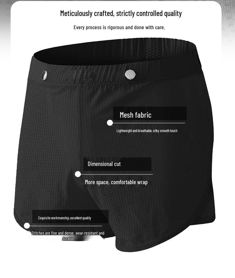 Pánské síťované boxerky s odnímatelným vakem