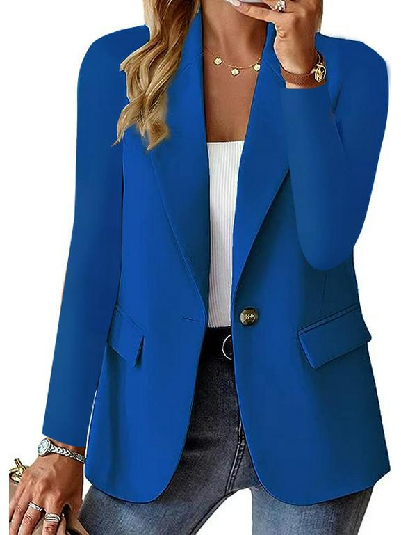 2024 WISH Women's Autumn Long Sleeve Solid Cardigan Blazer