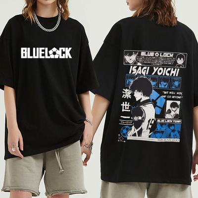 Anime Blue Lock Isagi Yoichi T Shirts Harajuku Unisex Unisex Fashion Football Cartoon Graphic Streetwear Short Sleeve Unisex Cool T-shirts