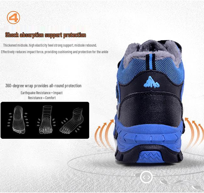 Boys' Non-Slip Winter Hiking Boots - Warm Outdoor Sports Footwear for Kids
