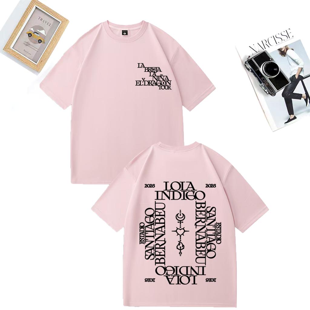 Lola Indigo 2025 Tour Graphics T Shirt Unisex WOMENs vintage Oversized Cotton tshirts Street Hip Hop short sleeve Fashion t shirt