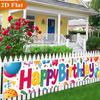 2D Multicolor Letter Birthday Banner, Festive Balloon Party Wall Decor