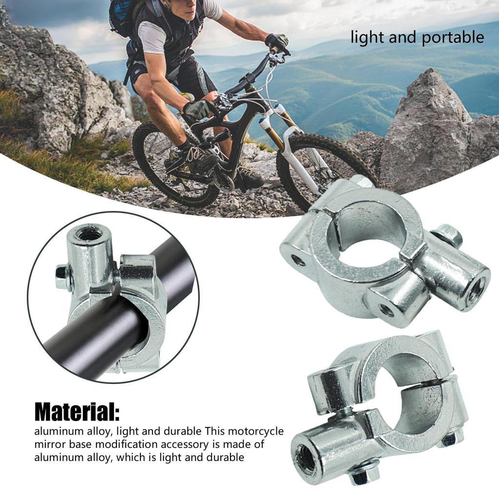 Motorcycle Handlebar Mirror Mount,Handlebar Rear View Mirror Clamp | Motorcycle Mirror Holder Repair Accessories