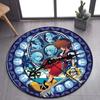 Alfombra Redonda Kingdom Hearts - Felpudo Antideslizante de Dibujos Animados para Sala de Estar, Baño, Cocina y Felpudo