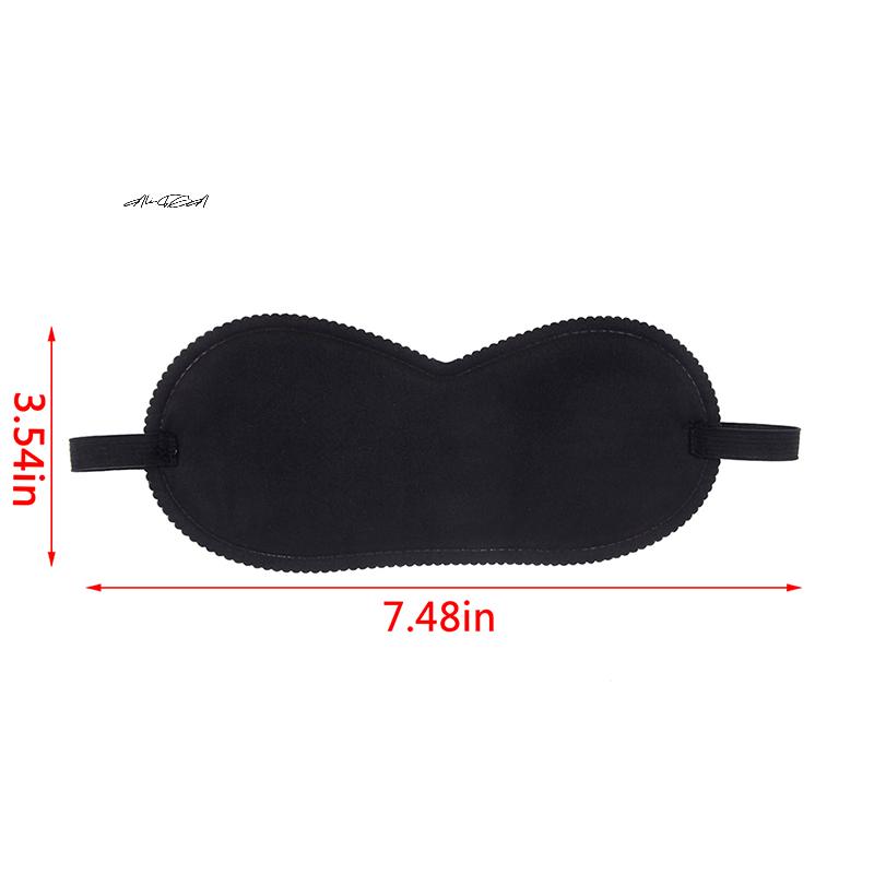 1Pc Black Sleep Eye Mask Sunshade Travel Relaxation Aid Filled Blindfold for Comfortable Eye Rest