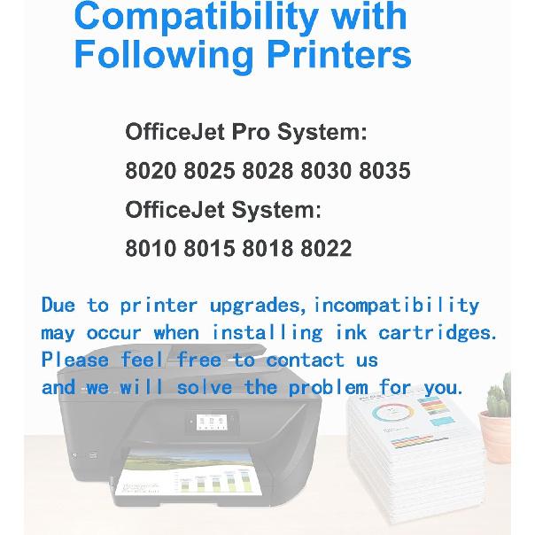 910XL Compatible Ink Cartridge for 910 XL Compatible with HP OfficeJet Pro 8020 8025 8028 8035 8030 8015 8010 8018 8022 Printer (2 Black,1 Cyan,1