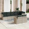 VidaXL Garden Lounge Set with Cushions 8 Pcs, Sofas with Adjustable Feet, Outdoor Furniture Set Patio Terrace, 3219212