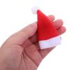 30Pcs Mini Santa Hats Rustic Festive Christmas Party Utensil Holders Lollipop Covers Wine Bottle Decoration Holiday Tableware