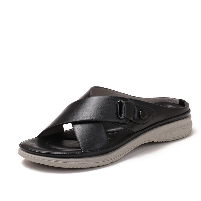 

Thick bottom lightweight stepping on shit sandals new summer South East Asia comfortable beach slippers wear soft bottom 36 чёрный