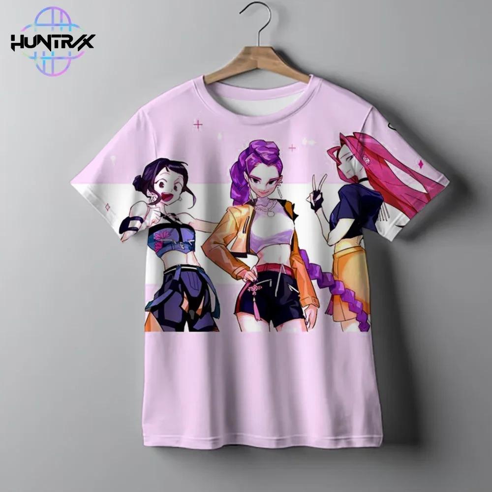 Kpop Demon Hunters 3D Print Sport Quick-dry Breathable Boy Girl T-shirt Outdoor Harajuku Hip-hop Anime Children Short-sleeve Top