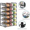 Stackable Can Organizer 2-Pack, Holds 36 Cans - Space-Saving Kitchen/Cabinet Storage Rack (Black)