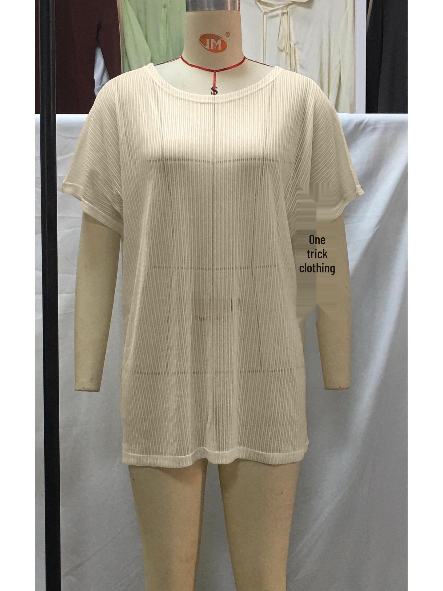 

Европейский и американский стиль однотонный полосатый солнцезащитный купальник-накидка для женщин XS абрикосовый