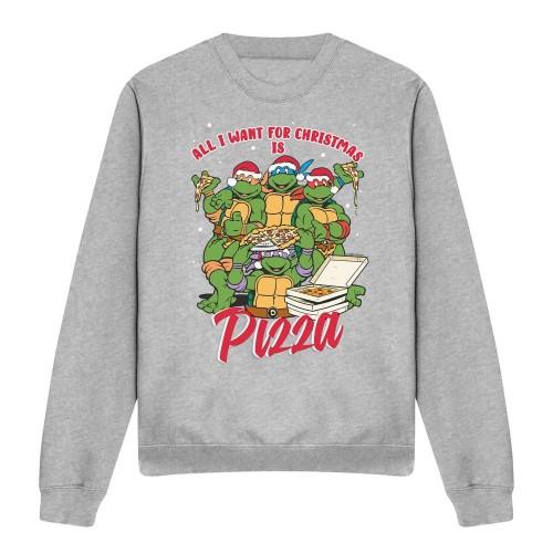 Teenage Mutant Ninja Turtles Unisex Adult Pizza Christmas Sweatshirt