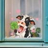 Adesivi Statici per Finestre Mucca Cartone Animato Quadrifoglio Cuori per Porta in Vetro Decorazione Casa