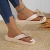 Fashion Women's Fashion Trend Non-slip Wear Comfort Linen Sunflower Flat Soft Sole Flip-flops