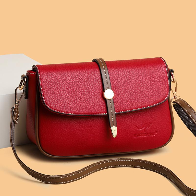 Casual leather bags for women women's shoulder bags luxury designer bag large capacity messenger bag