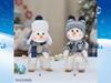 Blue Fabric Snowman Doll - Christmas Tree Ornaments and Scene Decorations