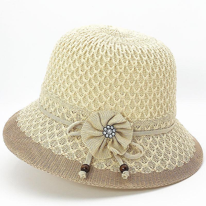 Sommer Damen Dünner Sonnenschutzhut für Mittelalte und Ältere Im Sommer