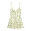 Summer 2025 Women's Slim Fit Poplin Print Spaghetti Strap Dress