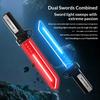 Unbranded Dual Edged Interchangeable Telescopic Lightsaber  New Dual Color Lighting Swing To Release Blade Kids Cosplay Toy