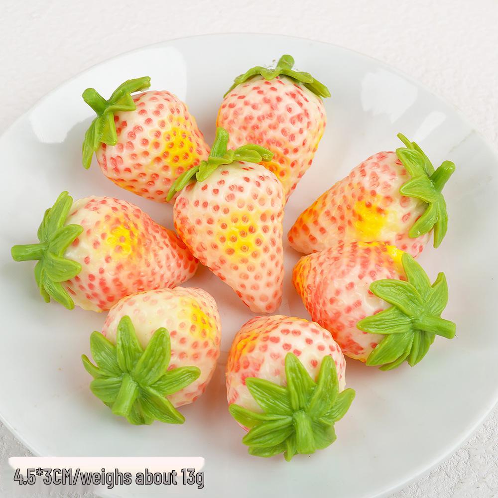 3D Strawberry Model: Red Strawberry & Cream Display Prop for Film, TV & Photography